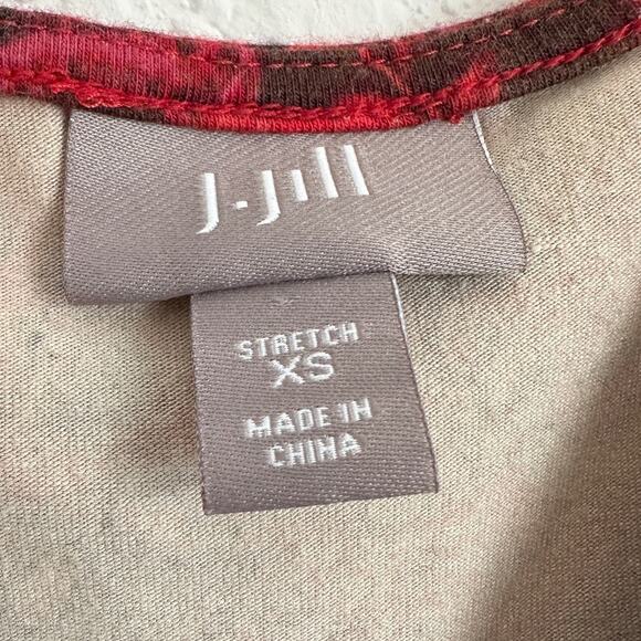 J. Jill‎ Paisley Knit Jersey Dress Size X-Small XS EUC - Picture 6 of 8